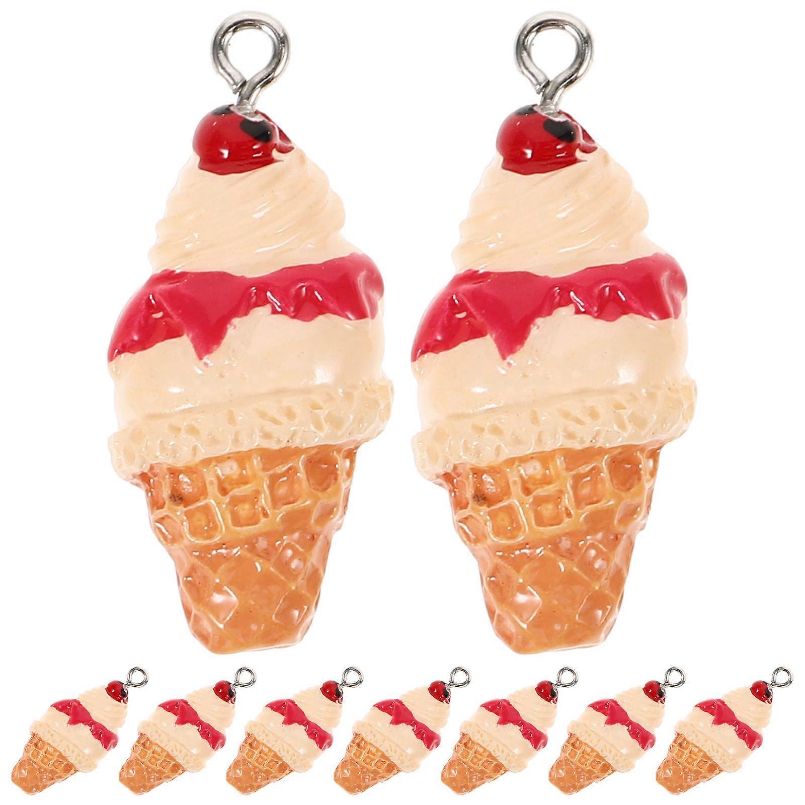 It sounds like you're referring to a product listing or description for **resin ice cream cone charms**. Here's a polished and detailed version of