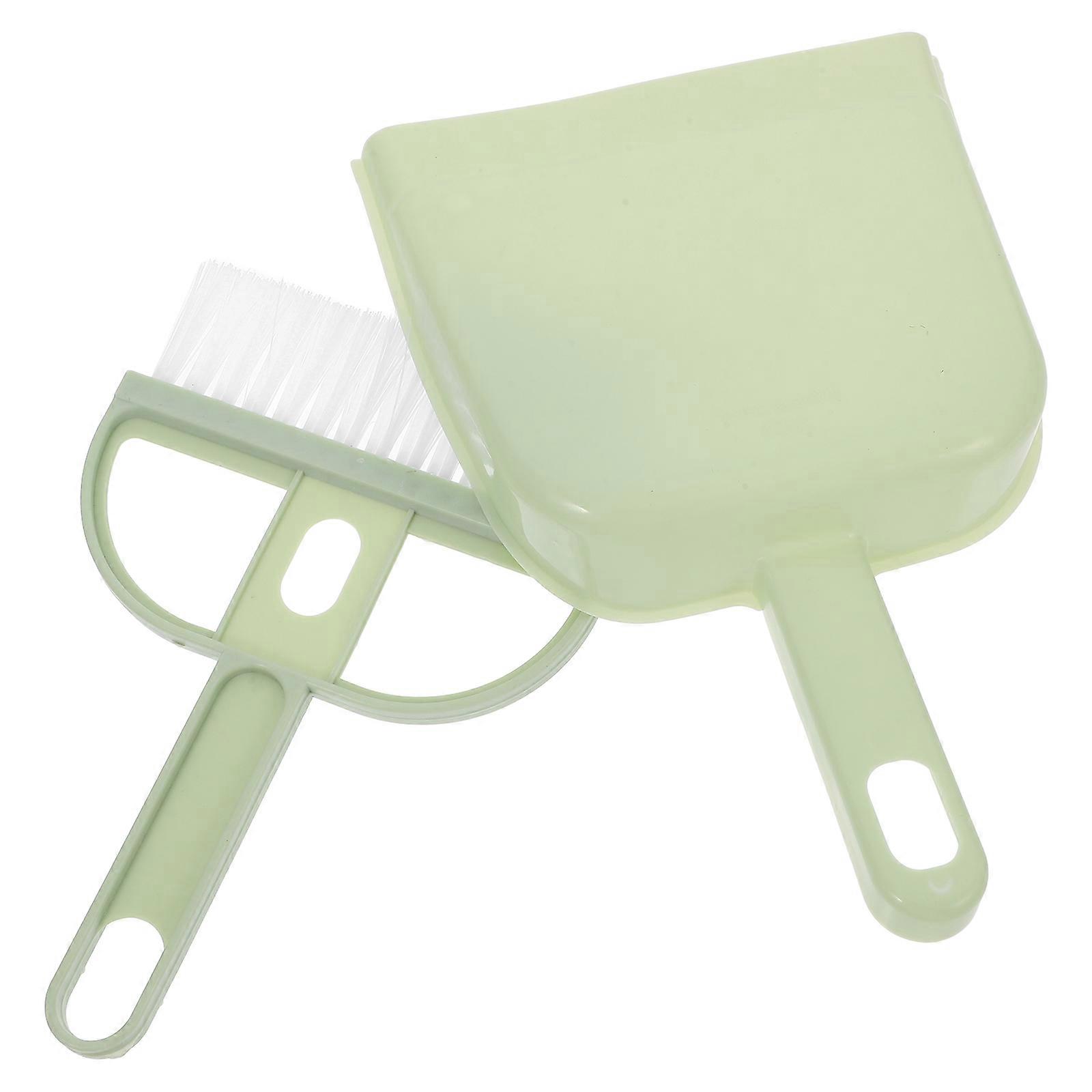 1 Set Mini Broom and Dustpan Portable Small Cleaning Tool with Hanging Hole for Auto Desktop Countertop Keyboard