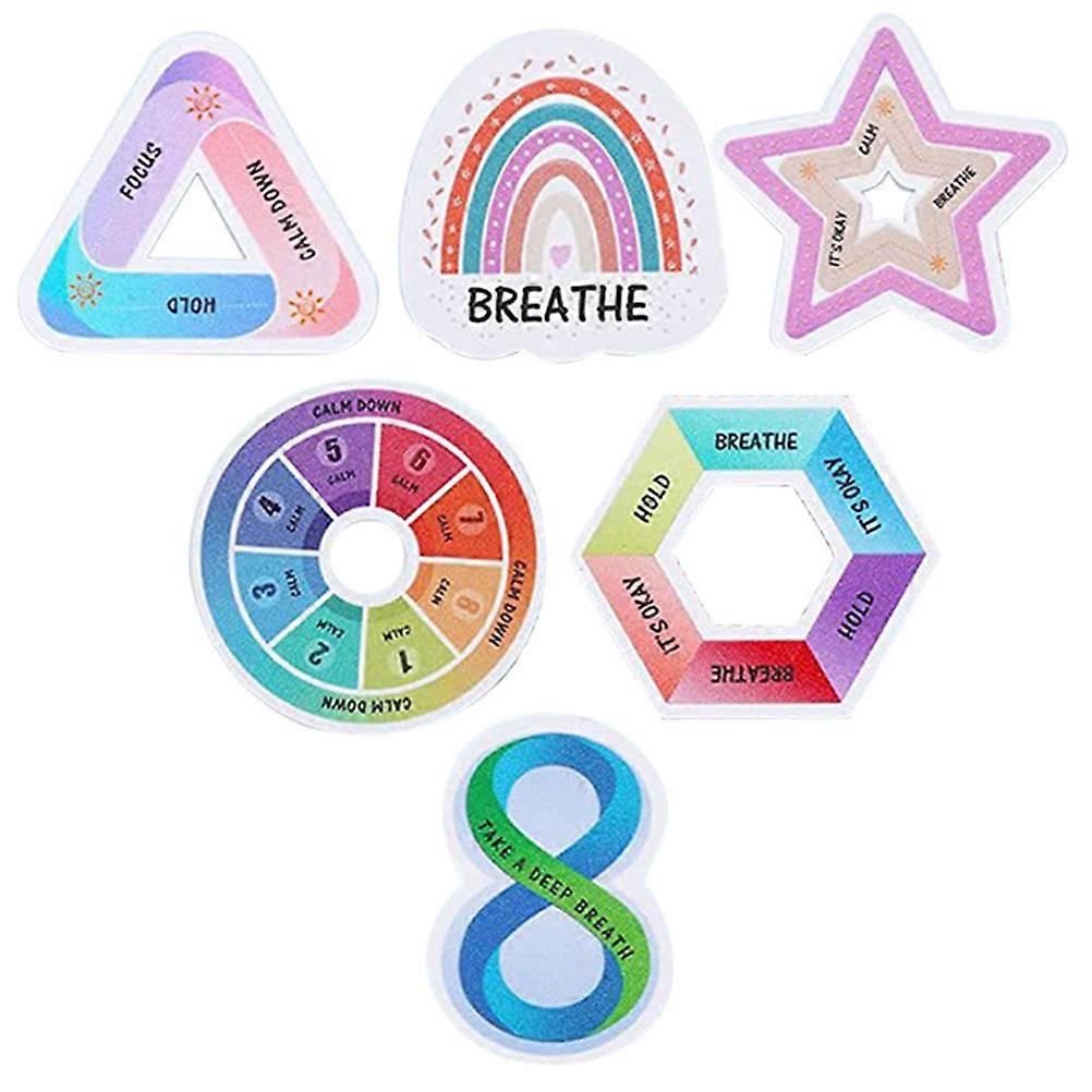 6pcs Textured Calming Sensory Stickers for Anxiety Relief – Reusable Stickers for Phones, Laptops, and Notebooks – Safe and Easy to Use