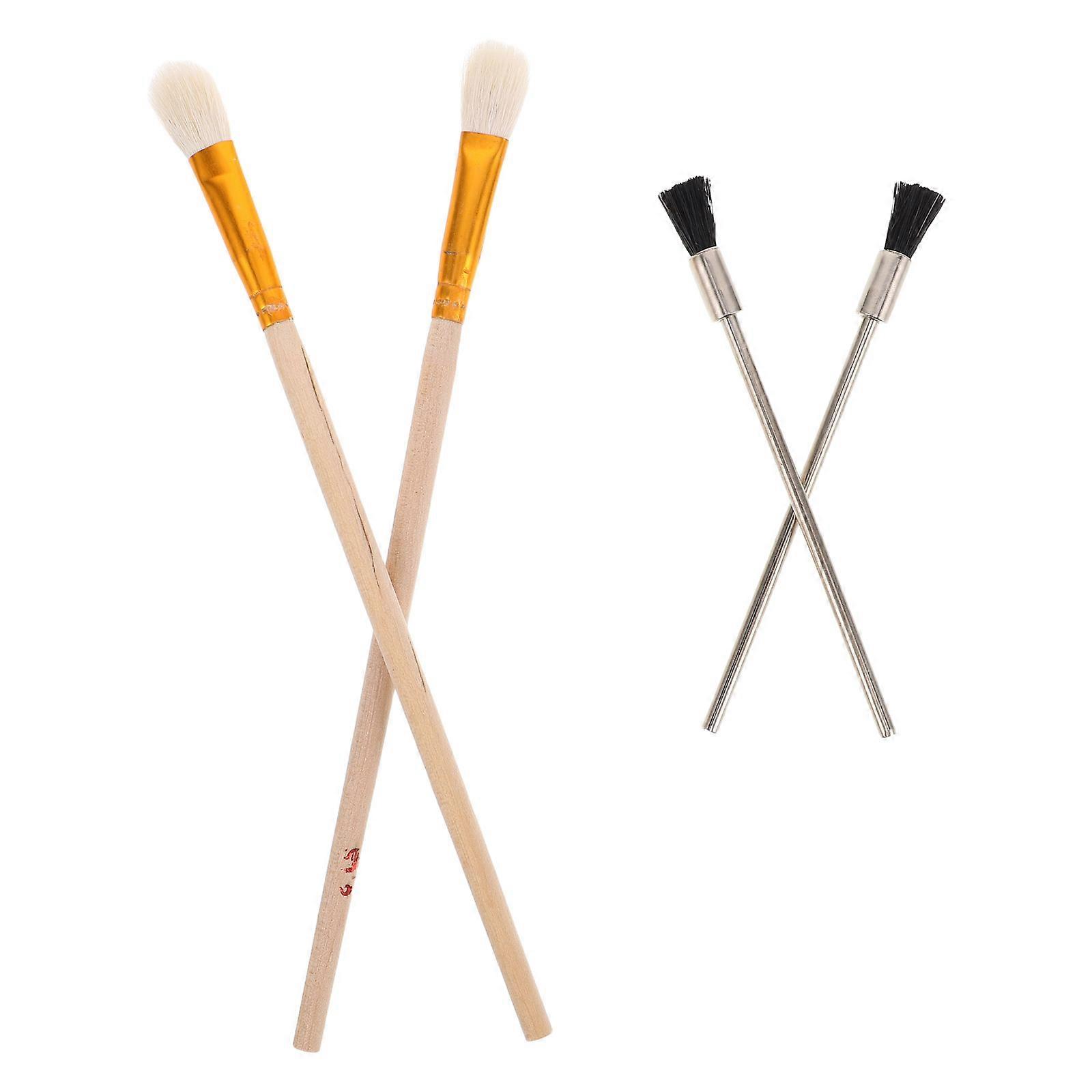 Airbrush Cleaning Tools 4PCS For Thorough Maintenance Brushes Ideal For Professional Users Assorted Color With Durable Materials