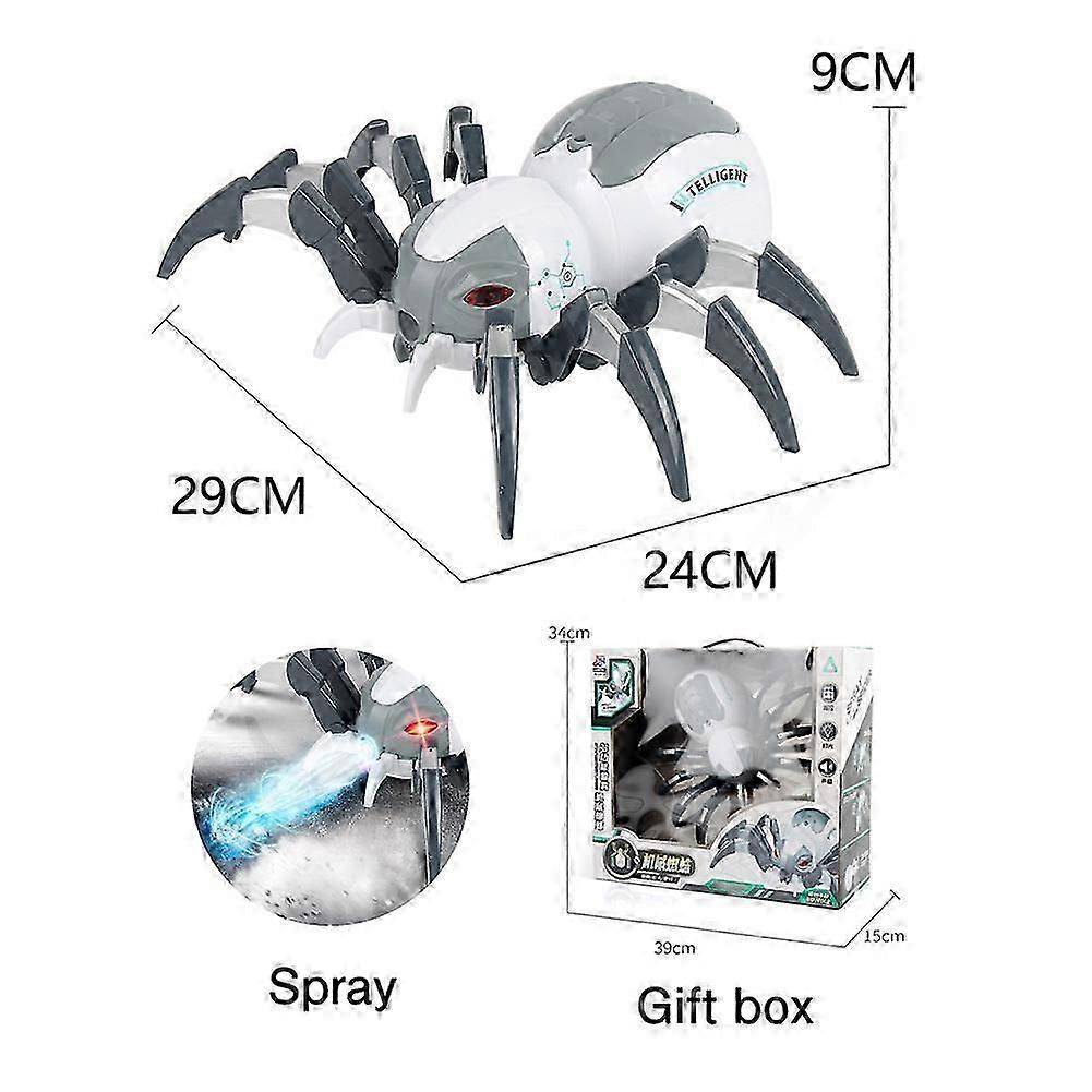 Interactive Remote Control Spider Robot with Lights and Music for UK Kids