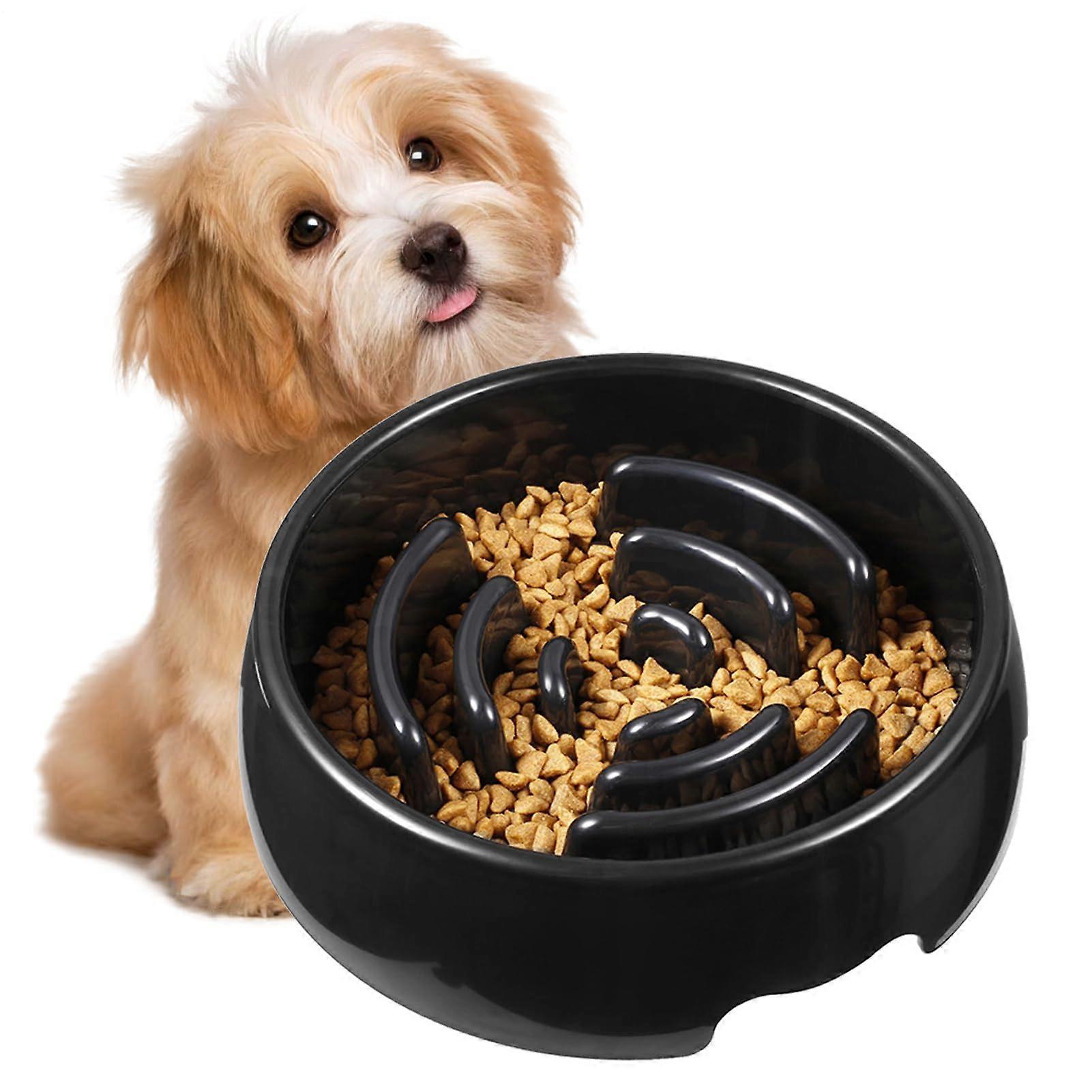Slow Feed Dog Bowl with Anti-Shake Feature, BPA-Free Plastic, Non-Slip Base, Dishwasher Safe Labyrinth Design