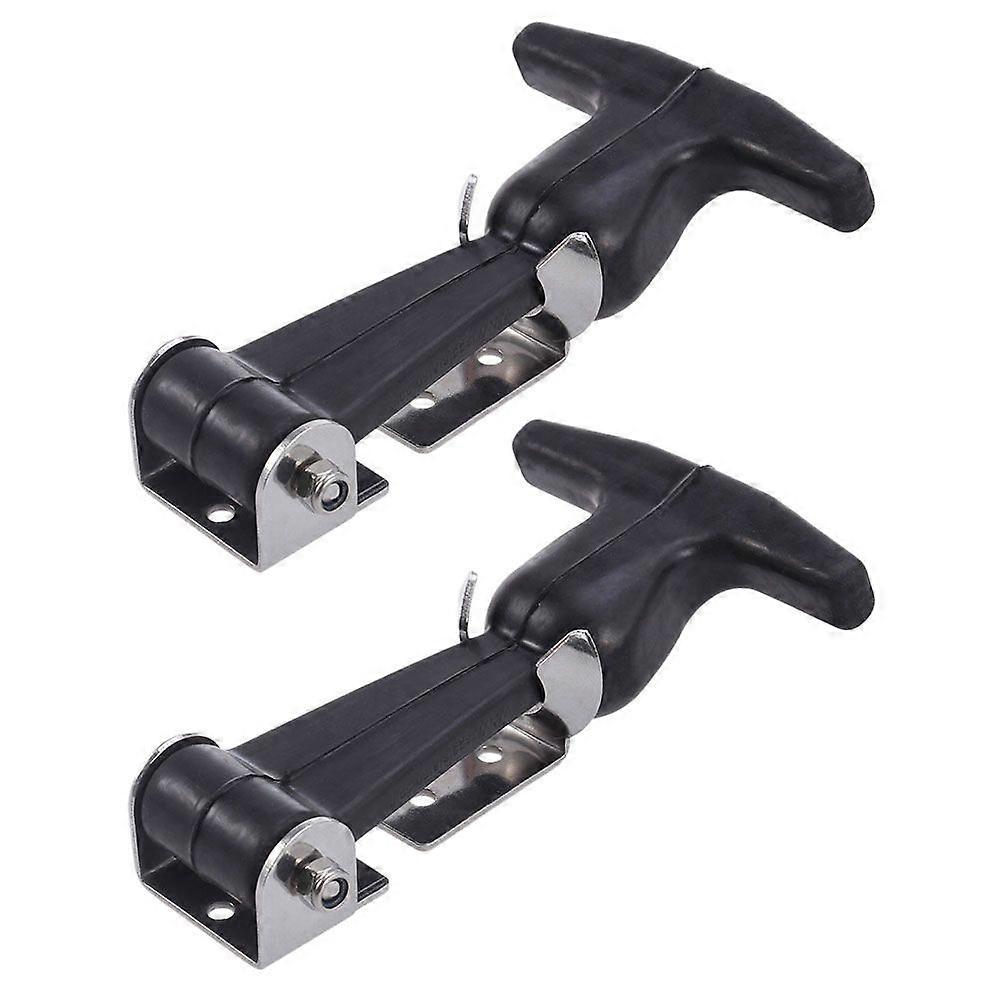 2pcs Flexible Handle Draw Latches Heavy Duty T-Handle Hasp for Cart and Tool Box