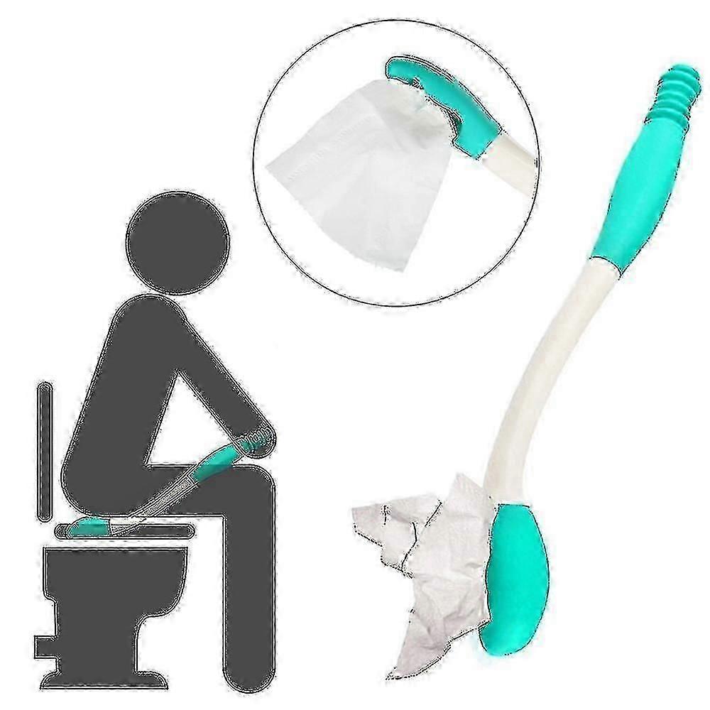 Toilet Self Wipe Aid Long Reach Wipe Tissue Grip Helper Paper Holder
