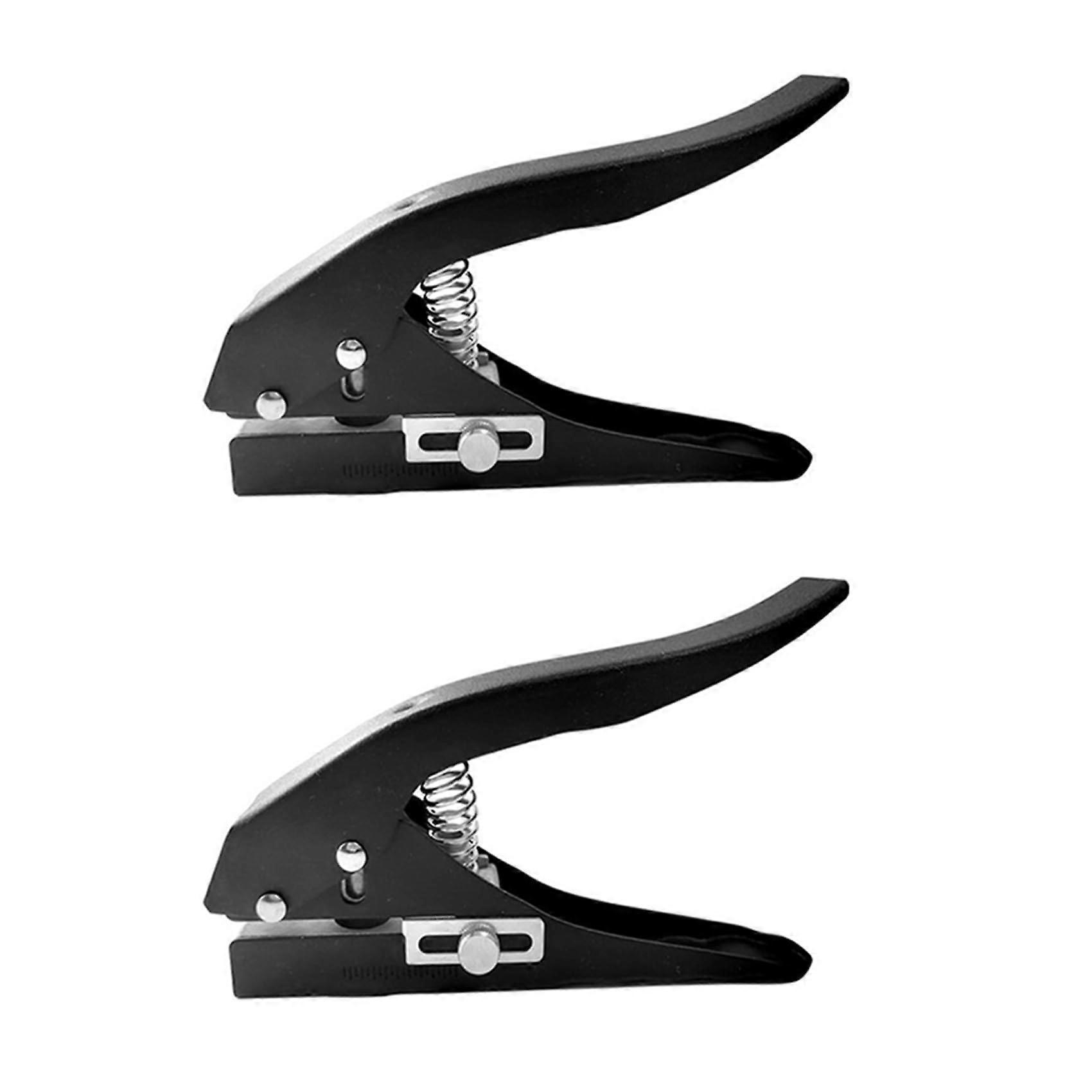 12mm Circle Punch 2-Pack Handheld Round Hole Punch for IDs PVC Cards Badges Photos