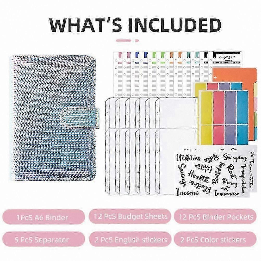 Personal Finance Organizer - A6 PU Leather Binder for Budgeting and Saving Goals Planner