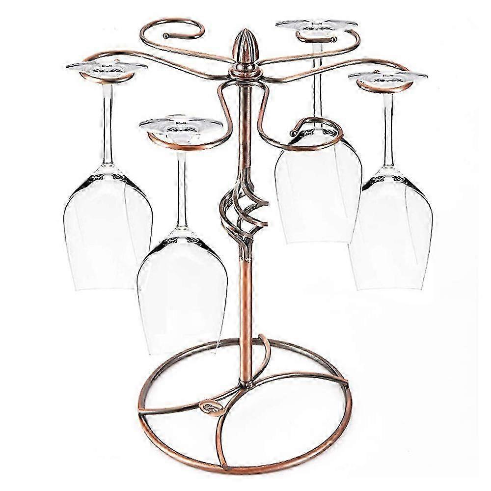 Cyf-001a European Wine Glass Holder Iron Artemwareorage Rack For 6 Glasses Tabletop Display