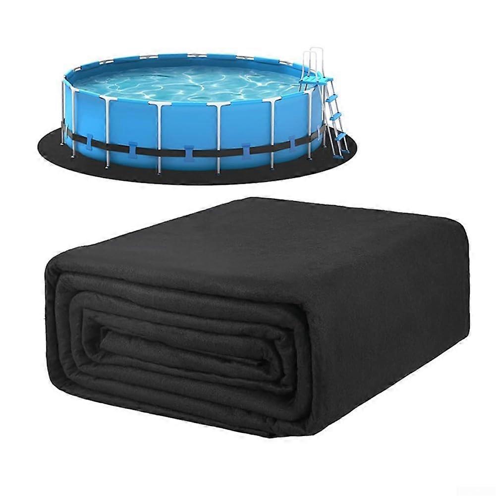 Round pool liner underlay padding for aboveground pools and spas, felt protection against cuts and punctures.