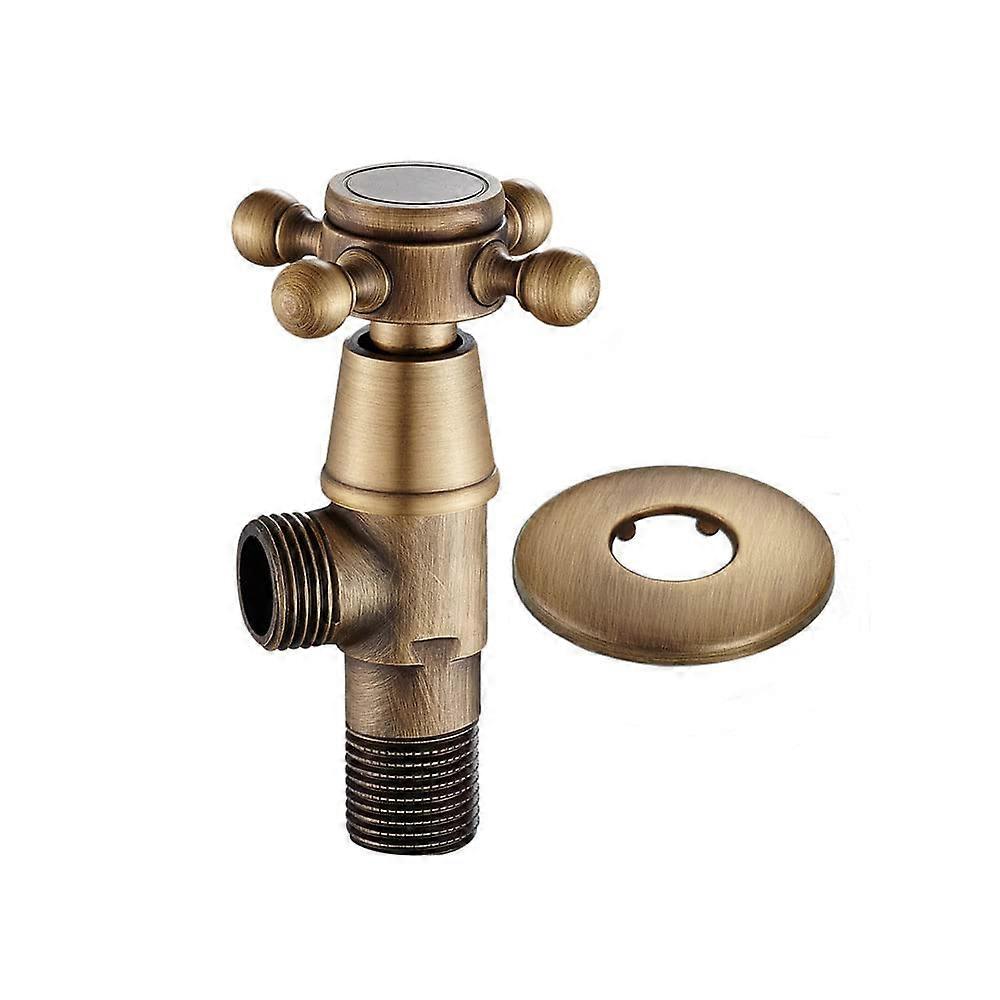 Angle Valve Solid Brass 1/2-Inch External Angle Stop For Bathroom Shower Sink Kitchen Faucet Commercial Grade