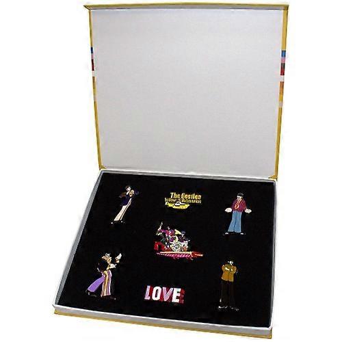 Lot de 7 badges à épingles du groupe The Beatles Yellow Submarine