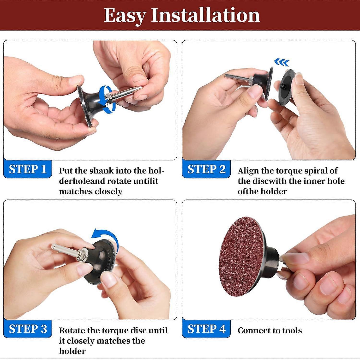 Deburring and rust removal - grit 36/60/80/120/180  polishing 50mm quick-change grinding wheels for surface preparation