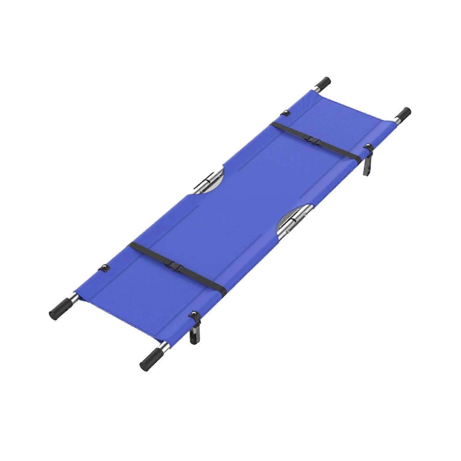 Medical Folding Carrier - Stainless Steel Emergency Transport Carrier for Patients, 200x54cm, Blue, Multi-Purpose Backboard Transfers
