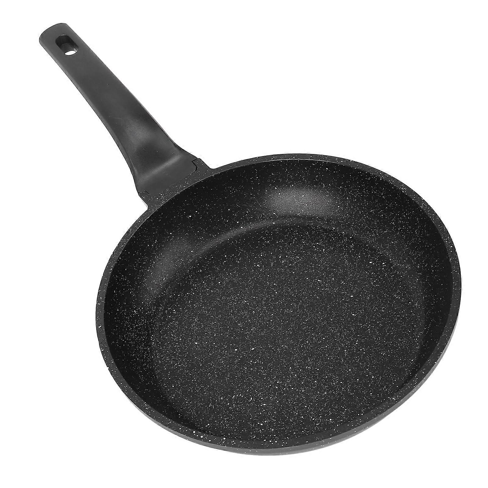 Nonstick Frying Pan Omelet Egg Pan Maifanite Aluminum Alloy Skillet 10 Inch with Ergonomic Handle (Red)