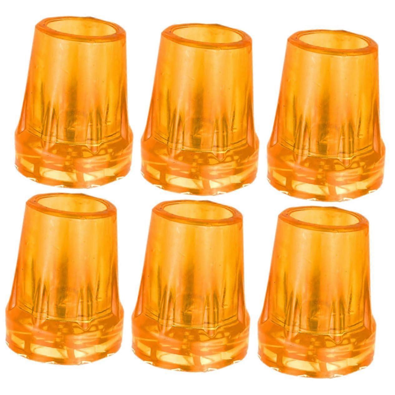 6 pieces rubber tips for trekking poles, nonslip protective caps for walking sticks, durable for standard diameter for trekking.
