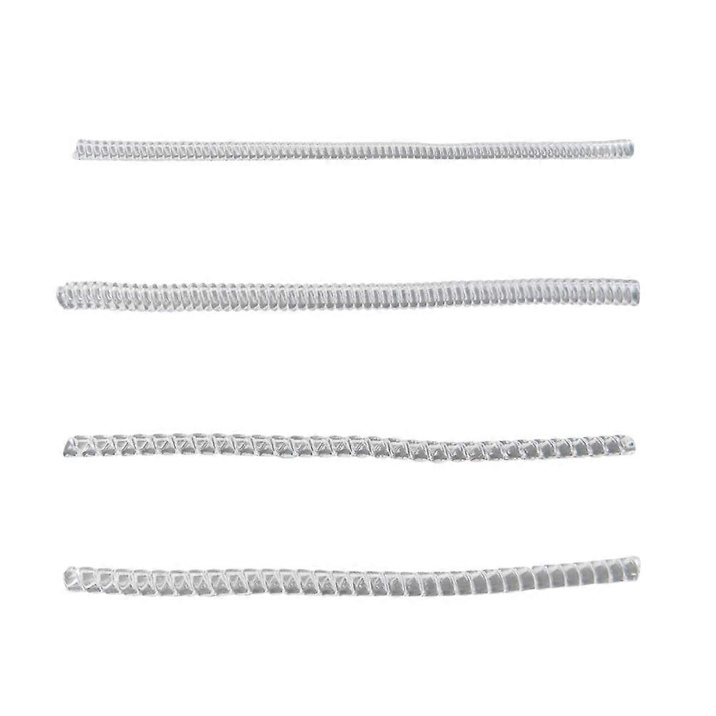 4pcs Silicone Ring Adjustable String Transparent Invisible Ring Size Adjustable String for Woman (White, Thick Round Line, Thin Round Line, Thin Flat 