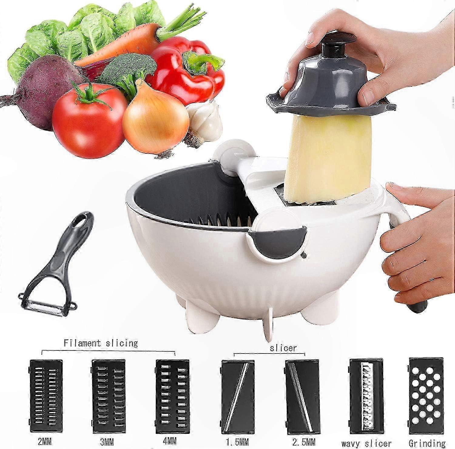 12-in-1 Multi-functional Vegetable Chopper with Guard for Kitchen Use