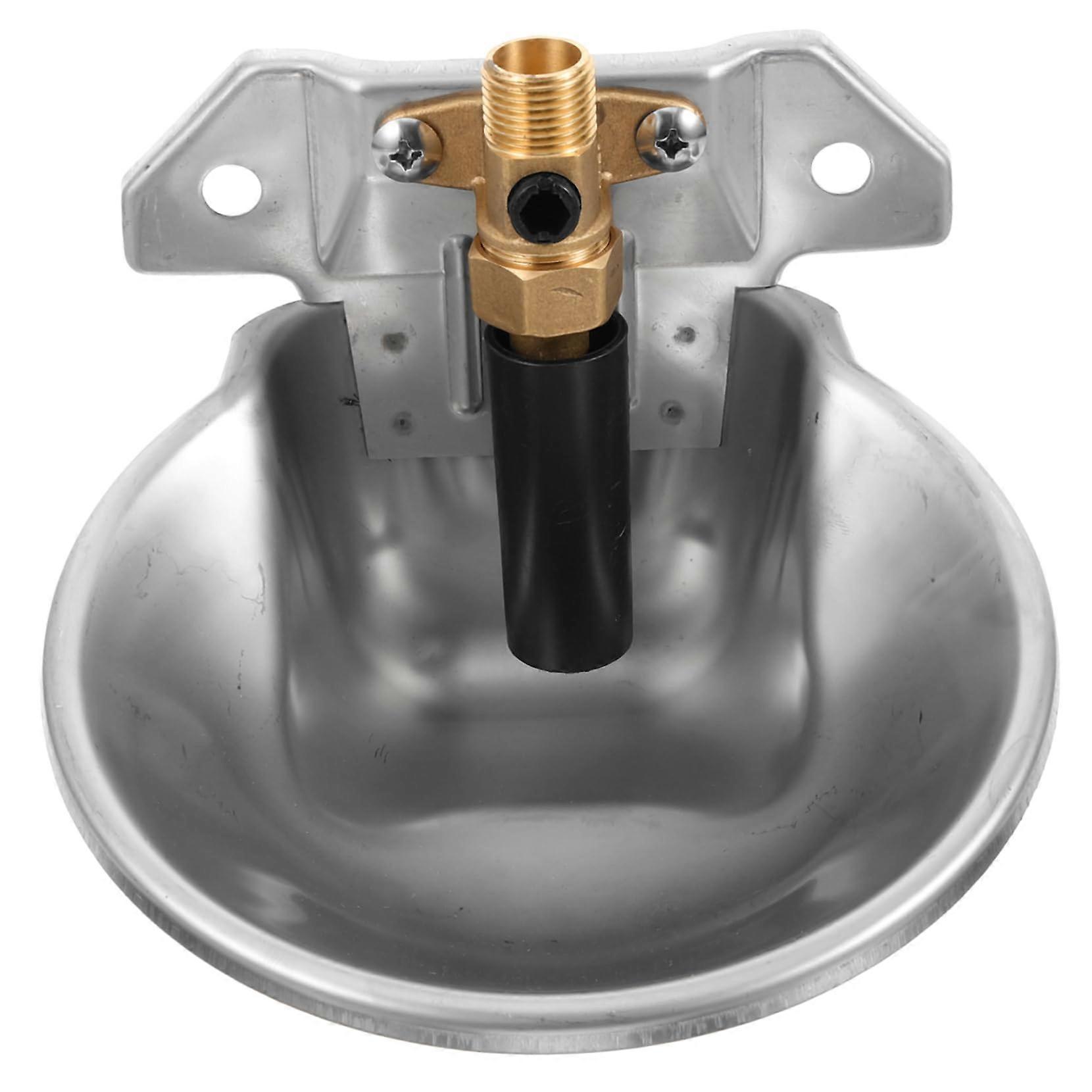 Automatic livestock waterer with large capacity for cows, sheep, pigs, and horses, slipresistant and safe for use on farms.