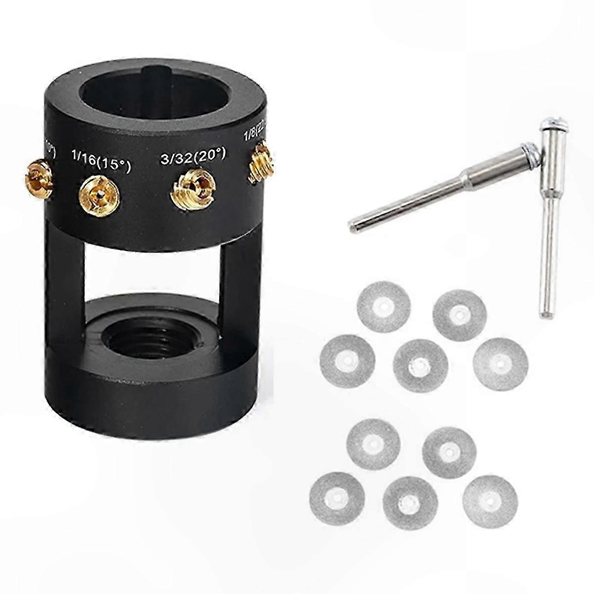 TIG Welding Electrode Sharpener with Multi-Angle Adjustment and Horizontal Hole Support