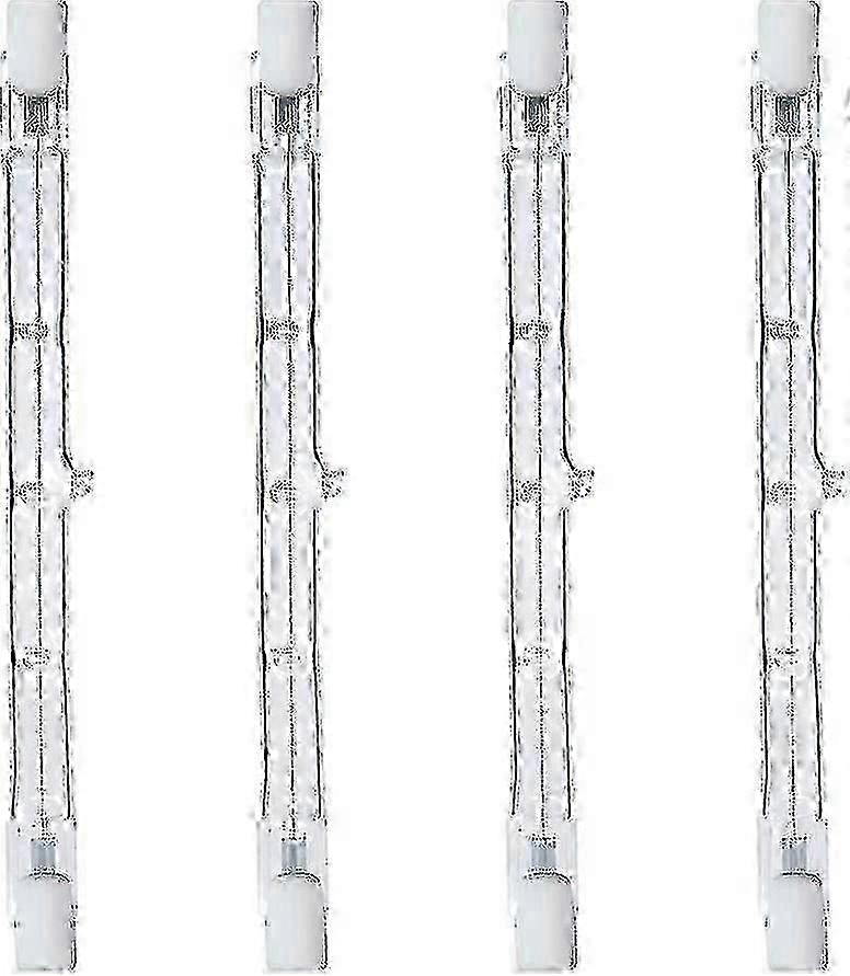 J118 160W Halogen Bulb R7s Base, 230V 3100 Lumens Warm White, Linear Projector, 1000 Hours Lifespan, Set of 4