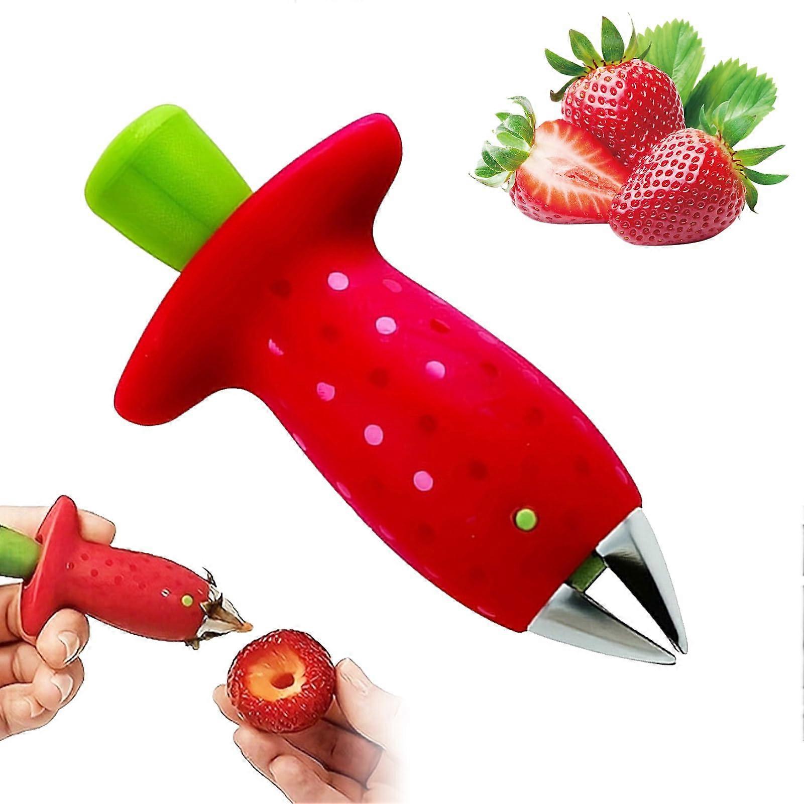 Strawberry Huller Tool, Stainless Steel Magic Huller, Removes Core, Leaf, Hull