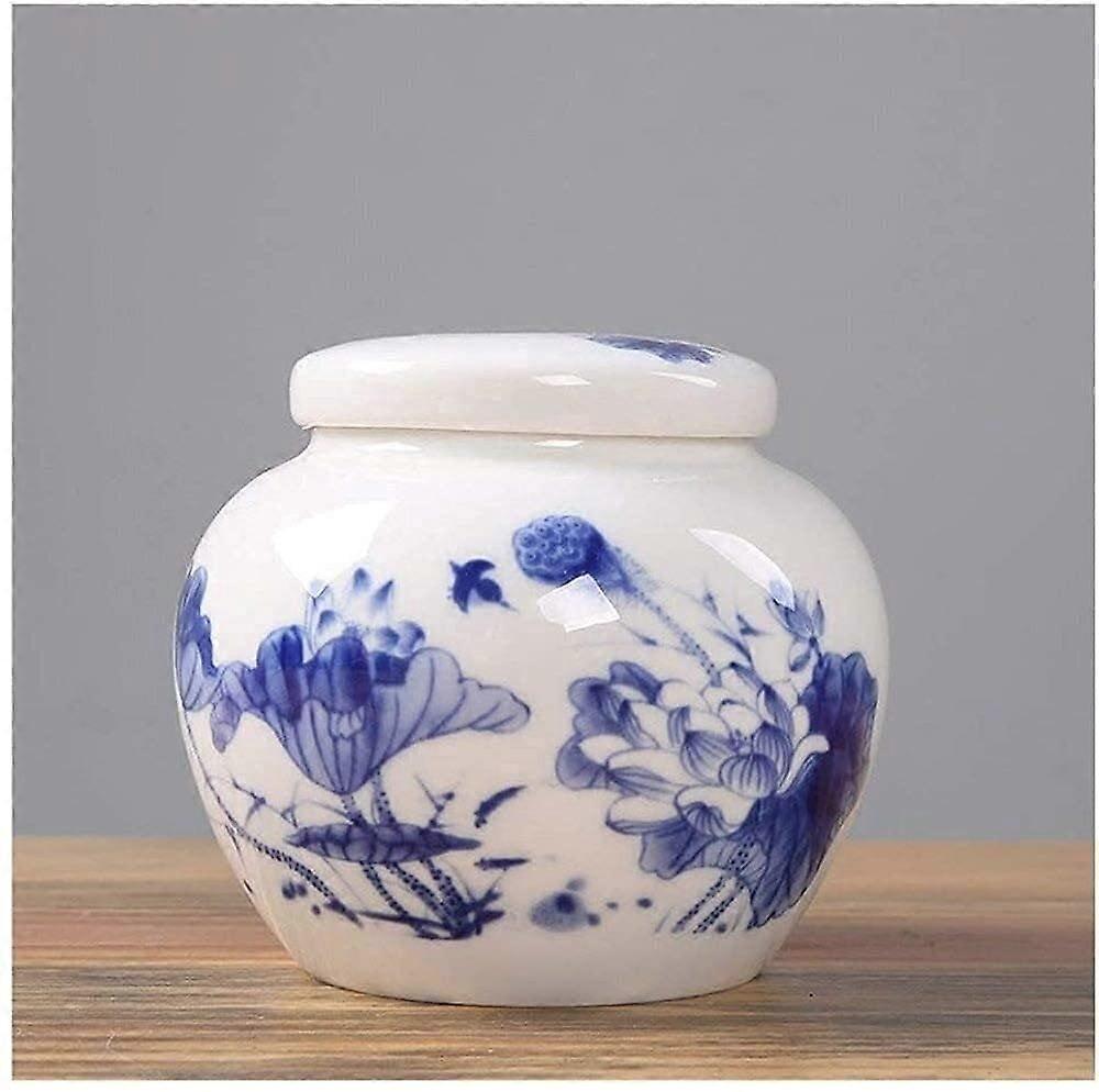 Storage Jar Urn for Adult Pet Ashes Human Medium and Small Memorial Urns Handmade Ceramics Keepsake Burial Urn at Home or Cemetery (4)