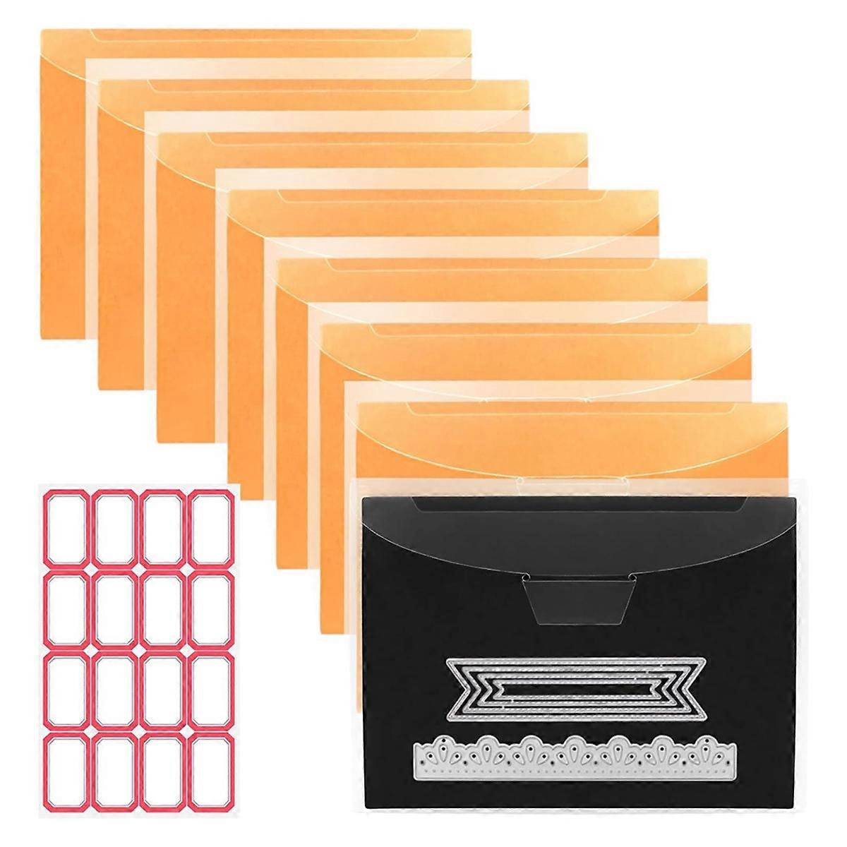 10 PCS Stamp and Die Storage Bag and Magnetic Sheet,Die Storage Set for Cutting,Scrapbooking,Storin