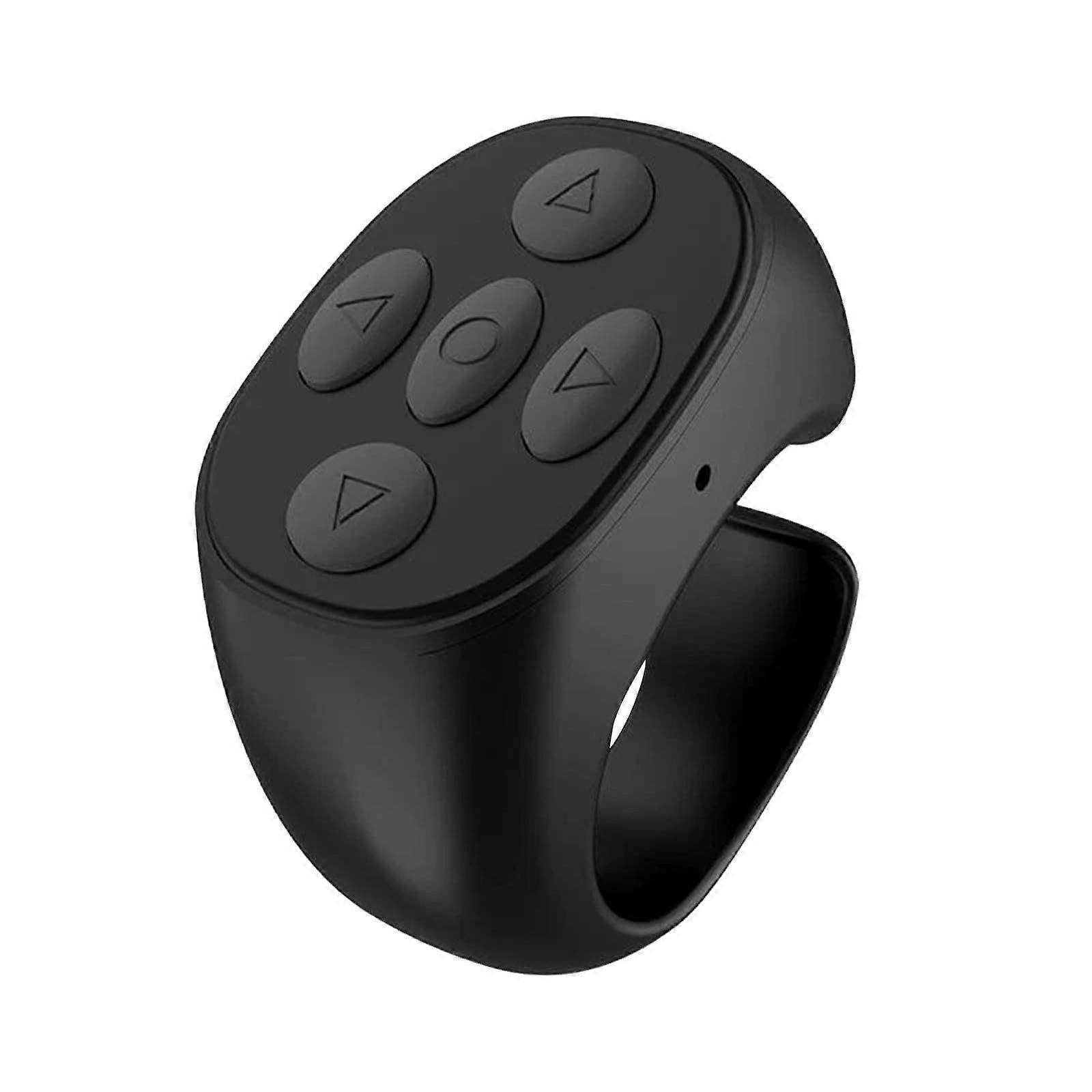 Fingertip Wireless Bluetooth Remote for Camera Shutter Clicker (Black)
