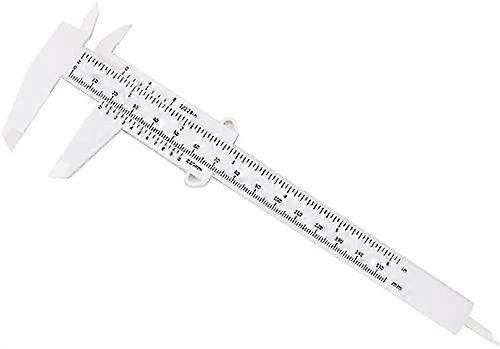 Vernier Caliper 150 mm Reusable Plastic Caliper Measuring Ruler For Woodworking Metal Processing White