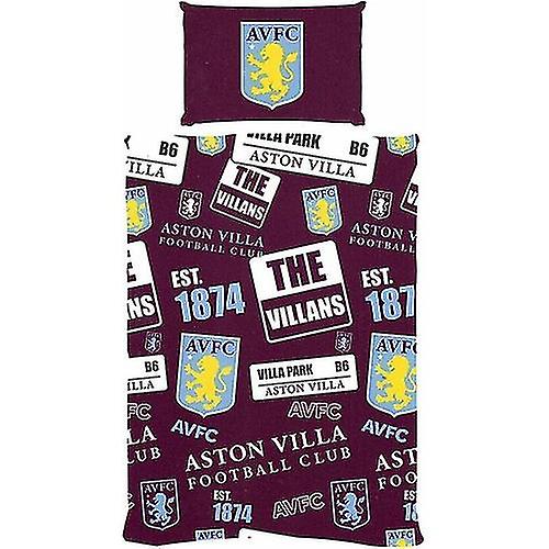 Aston Villa FC Patchwork Duvet Cover Set