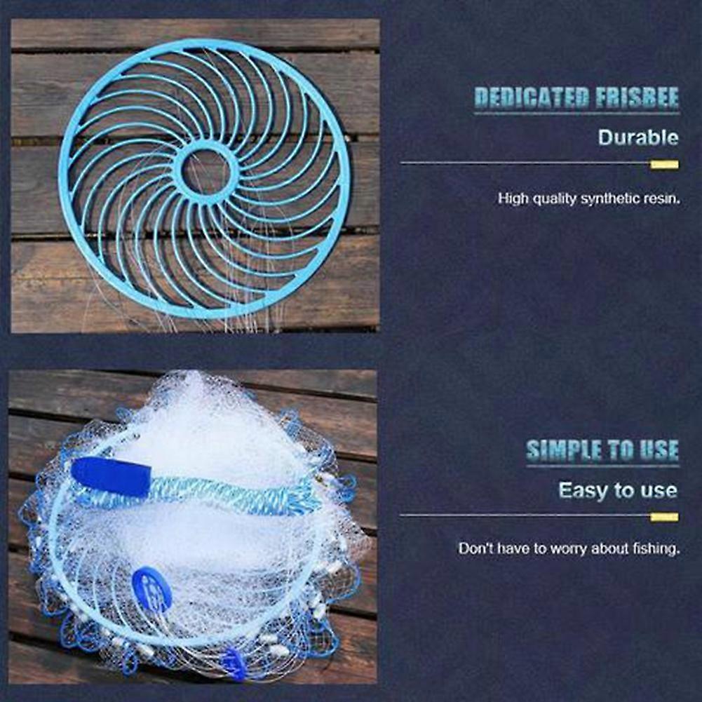 Portable Durable 4.2M Nylon Cast Fish Net with Plate, Size 420