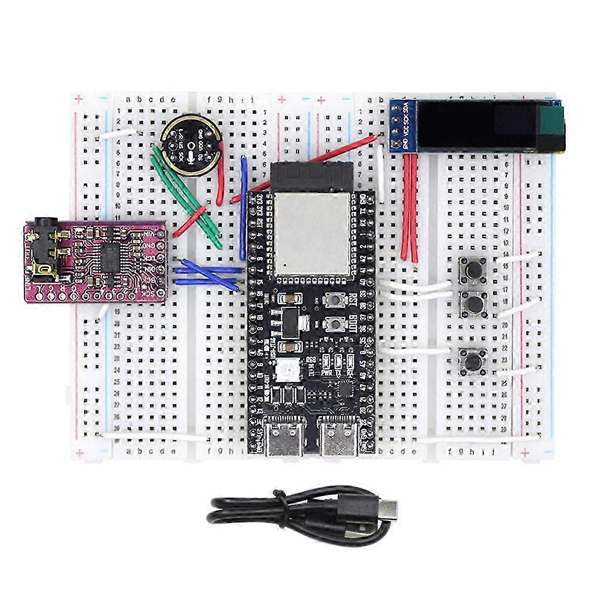 Zestaw rozwojowy robota do czatu głosowego AI z płytką ESP32-S3, płytką stykową i dźwiękiem 3,5 mm dla użytkowników DeepSeek
