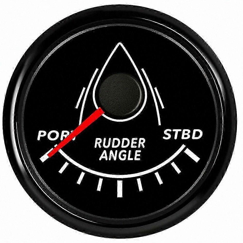 Rudder Position Indicator with Waterproof Design, Red Backlight, 0-190 Ohm Sensor Compatibility, 12V/24V for Marine Applications