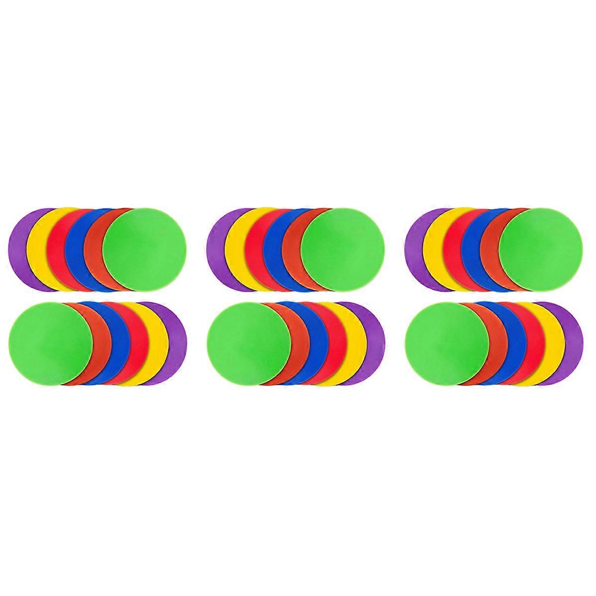 36Pcs Colored Spot Marker Non-Slip Agility Markers Flat Cones Dots for Football Basketball Training
