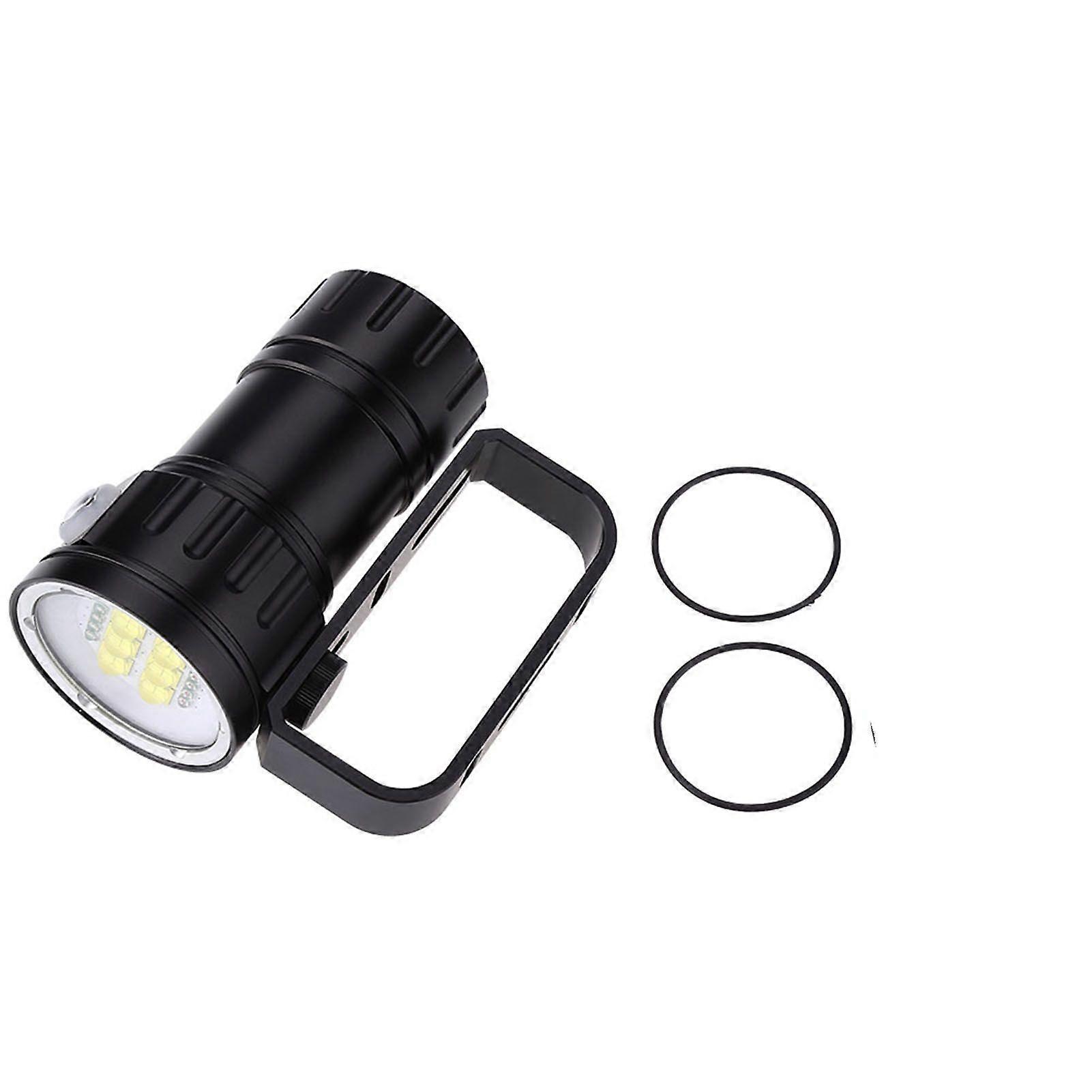 3.7V 28800Lm LED Photography Diving 80m Flashlight Torch with Bracket Stand