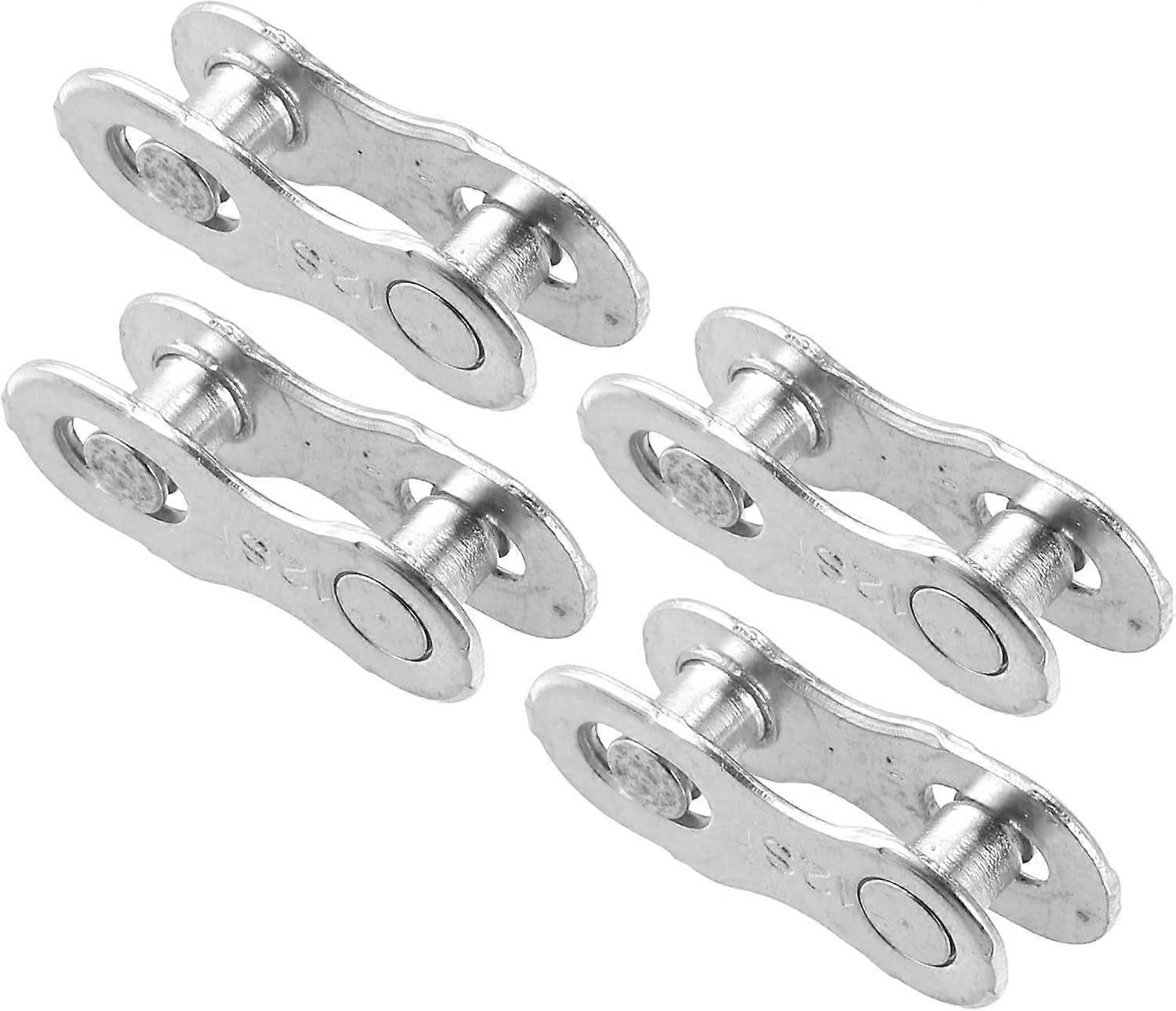 4 Pair 12 Speed Silver Tone Chain Master Link Joint Clips Connectors Bicycle