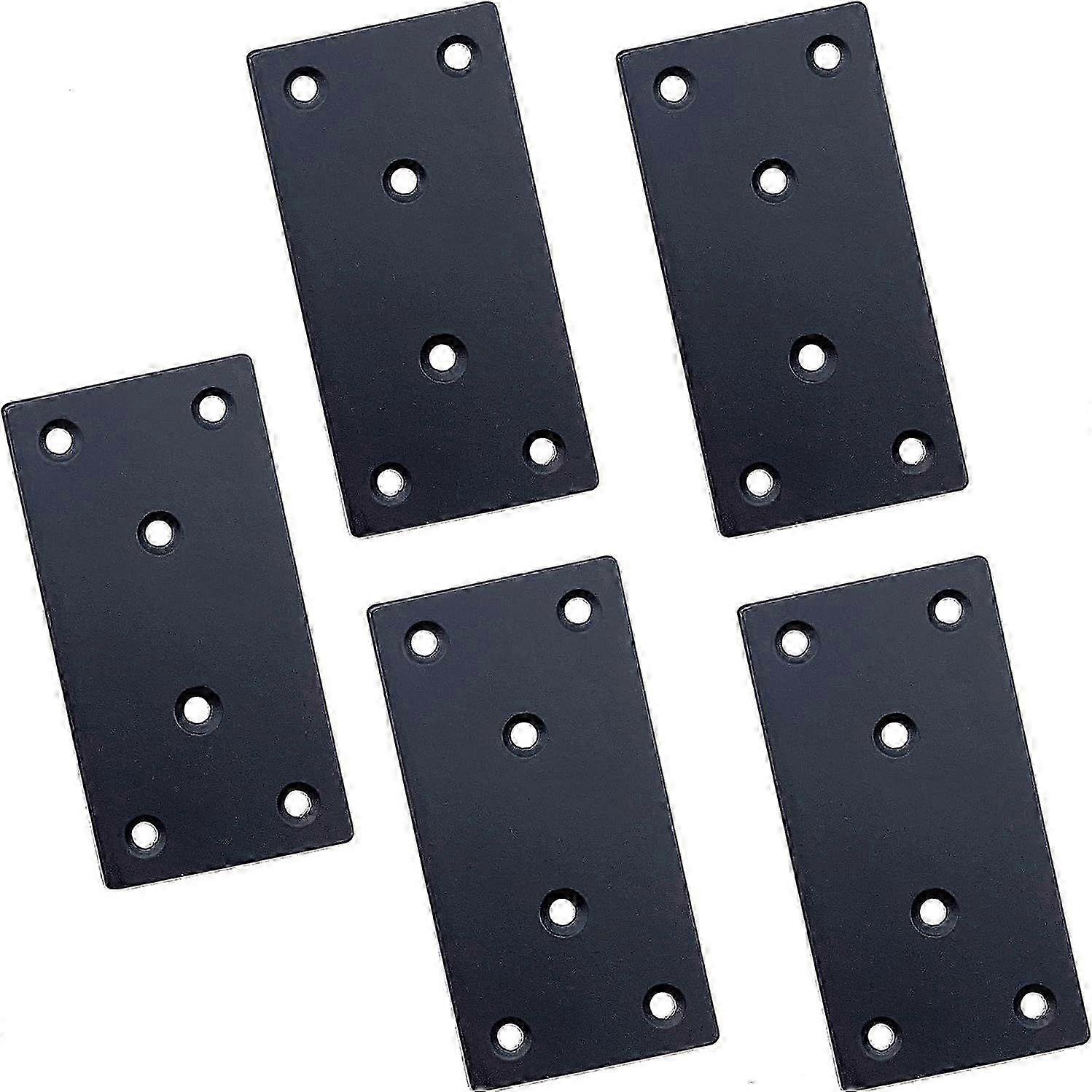 5 Pieces Perforated Plate Flat Assembly Plates Fixing Plates Bracket - Flat Brackets Connection Plates for Joining Fixing and Repa