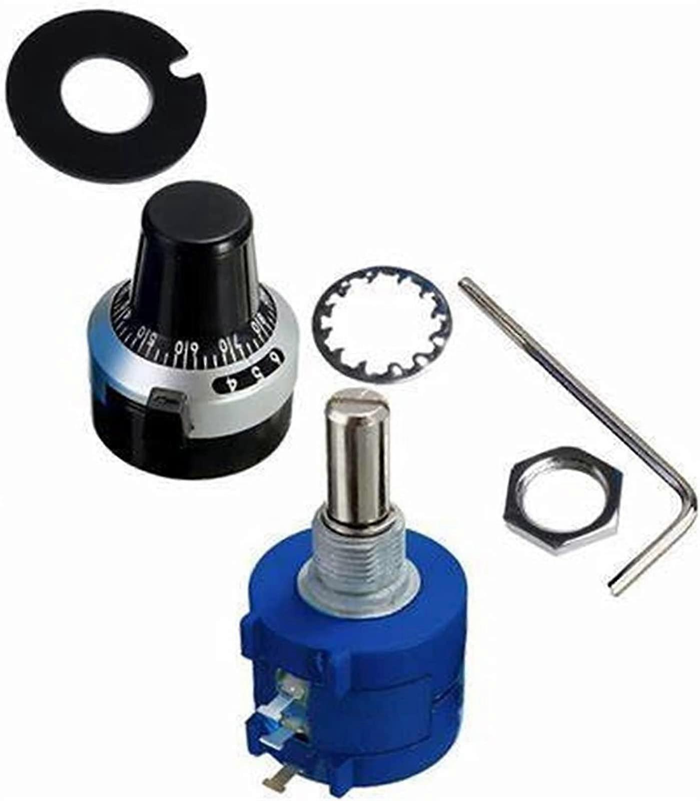 Rotary Encoder 3590S Multiturn Potentiometer 50K Ohm Adjustable Resistor With Turns Counting Dial