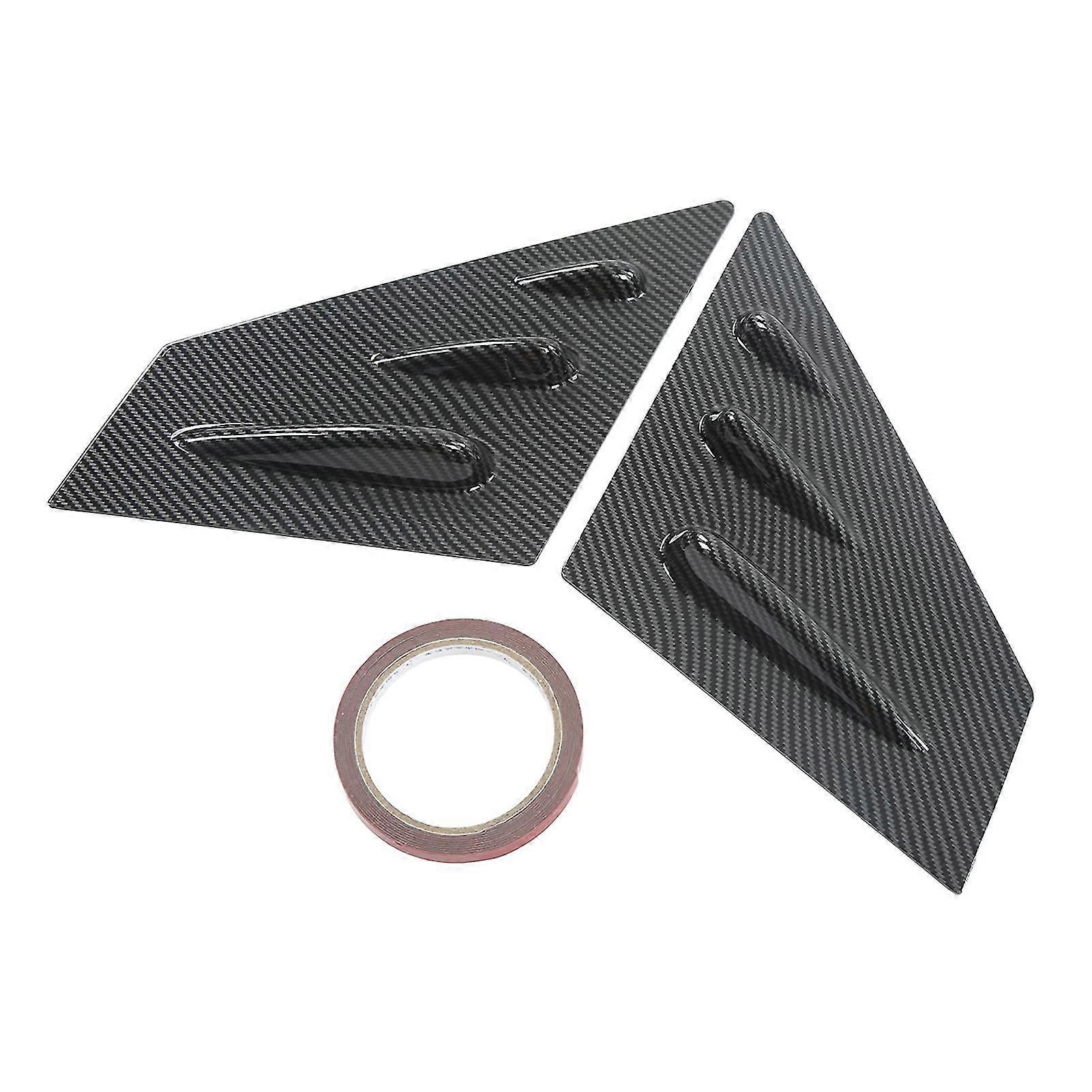 2pcs Carbon Fiber Style Rearview Mirror Side Spoiler Window Scoop Louvers Cover - Replacement Suitable for Subaru WRX STI 20152021
