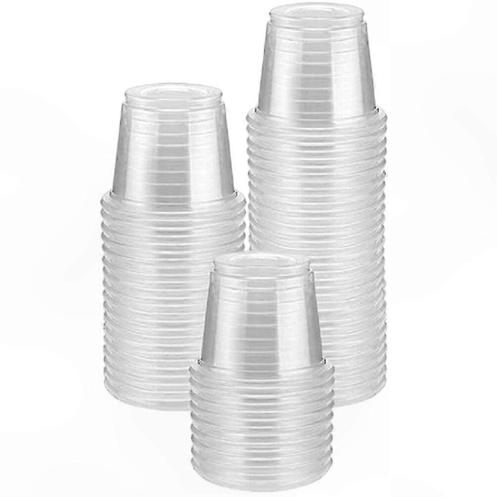 200 Pack Clear Plastic Mini Cups for Sampling and Tasting 20ml Capacity Disposable Containers for Condiments and More