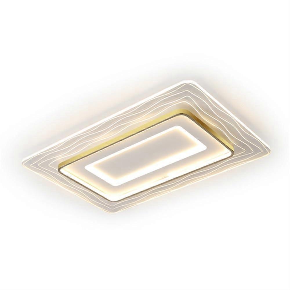 Ceiling Light Fixture Rectangular LED Flush Mount Art Deco For Living Room Dining Room Study Bedroom Corridor Children