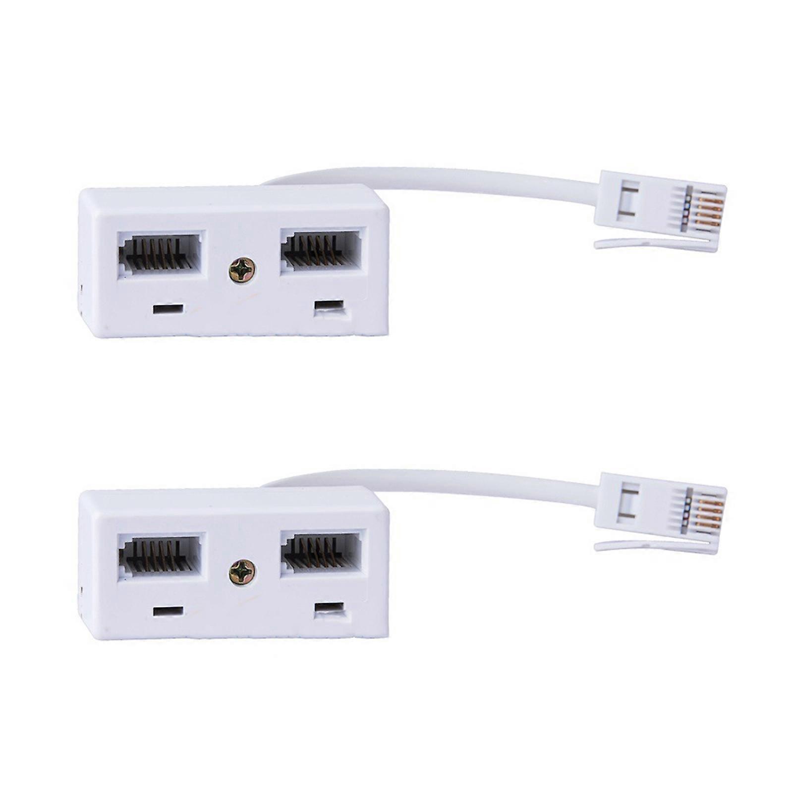 Multipurpose British Phone Line Splitter Adapters for Expanding Traditional Communication Networking Multicolor