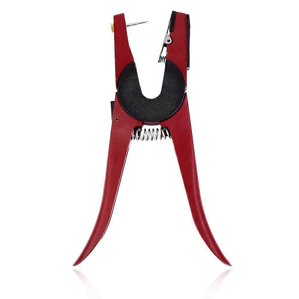 Aluminium Alloy Ear Tag Applicator Plier Instruments Tool for Animal Cow Sheep (Red)