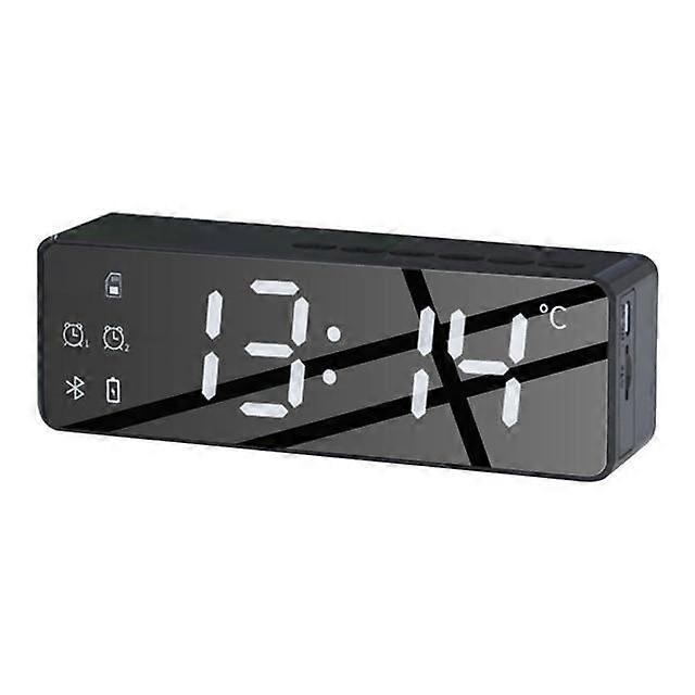 Wireless Bluetooth Speaker FM Radio Sound Box Desktop Alarm Xiaomi|Portable Speakers(Black)