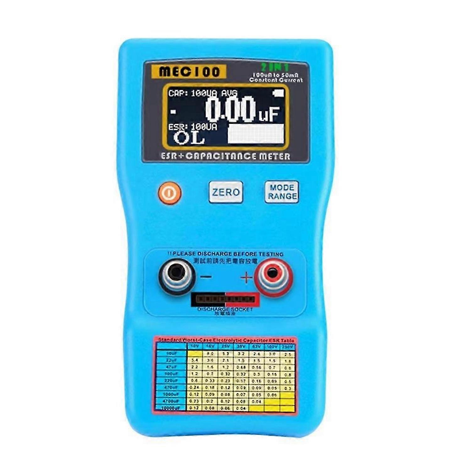 2 in 1Auto-Ranging Capacitor ESR Low Ohm Capacitance Meter ESR