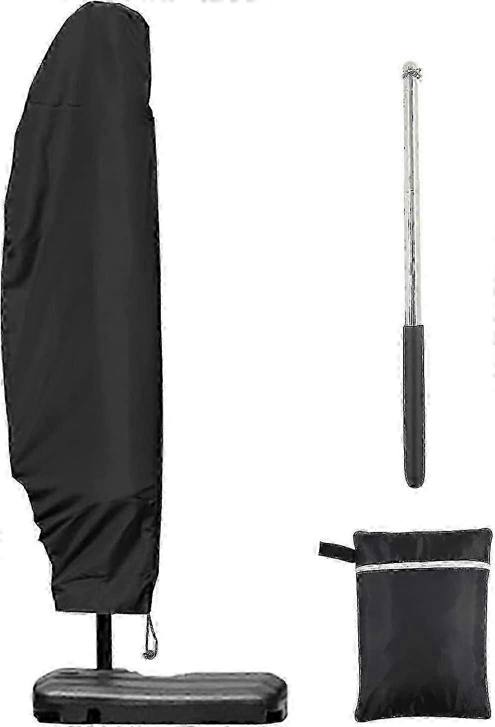 zipper parasol cover for 3m 4m umbrellas with pole