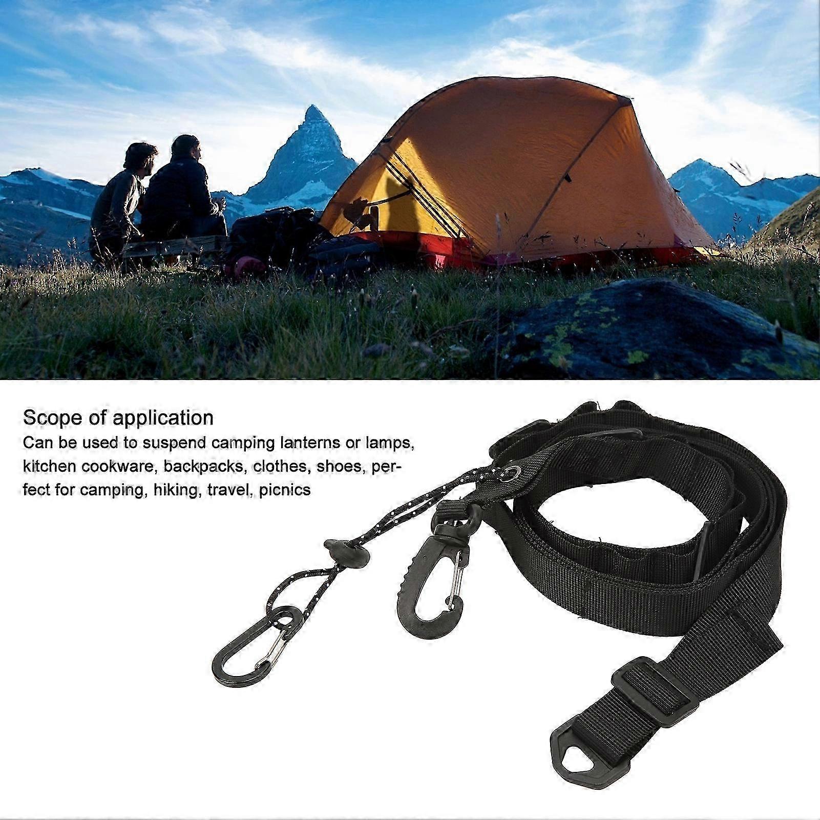 Camping Storage Strap Multifunctional Slip Resistant Nylon Shoulder Strap With Triangular Ring For Camping Accessories Black 2025