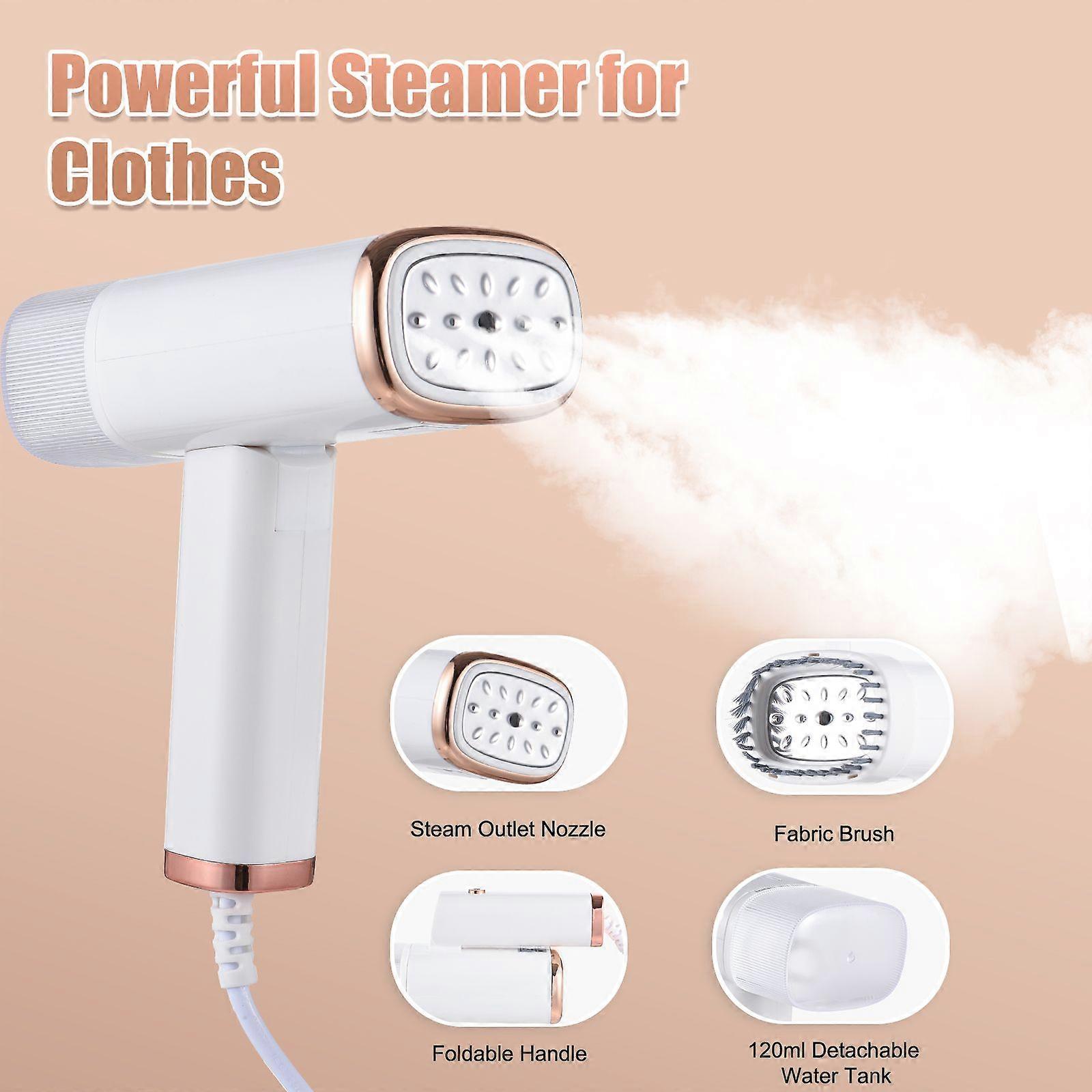 Steamer for Clothes 1000W Powerful Foldable Handheld Garment Steamer for Clothes and Fabrics 120ml Large Capacity Water Tank 20s Fast Heating Strong P
