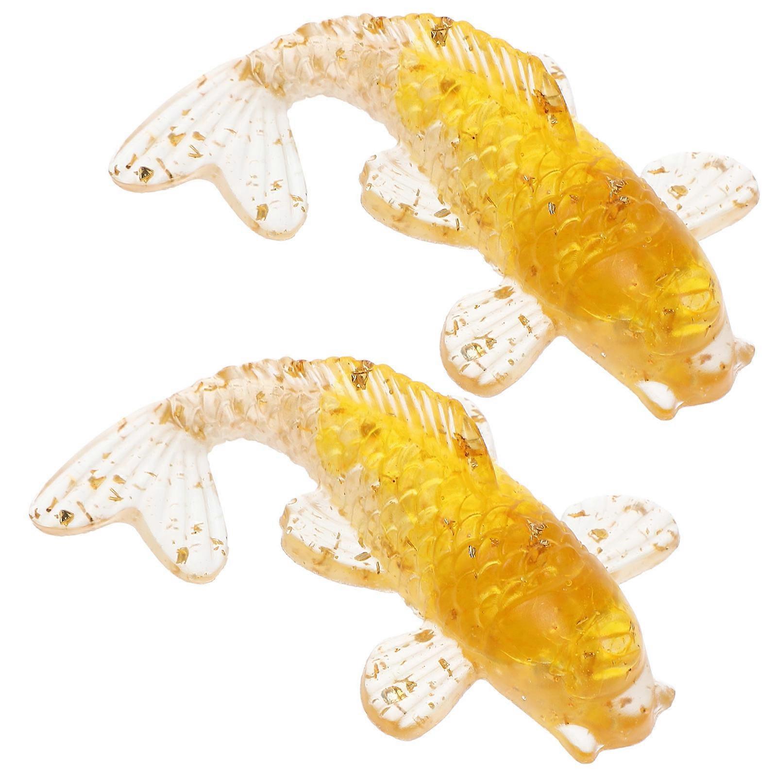 Realistic Crystal Fish Figurine for Decorative Use 4Pcs Ornament
