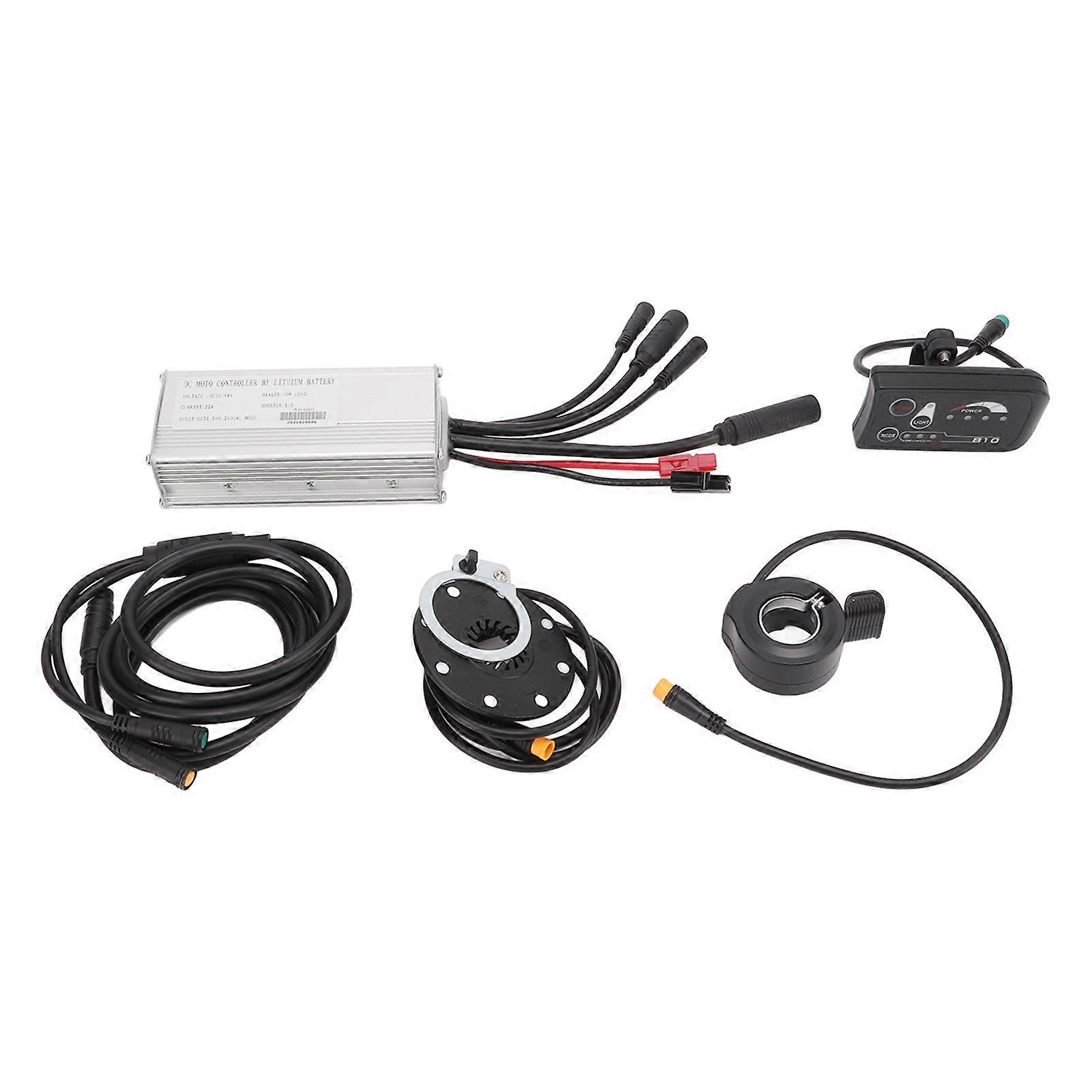 Bicycle Lithium Battery Conversion Kit 22A Controller LED S810 Display 1 to 2 Connecting Line Kit for 500W Gear Motor