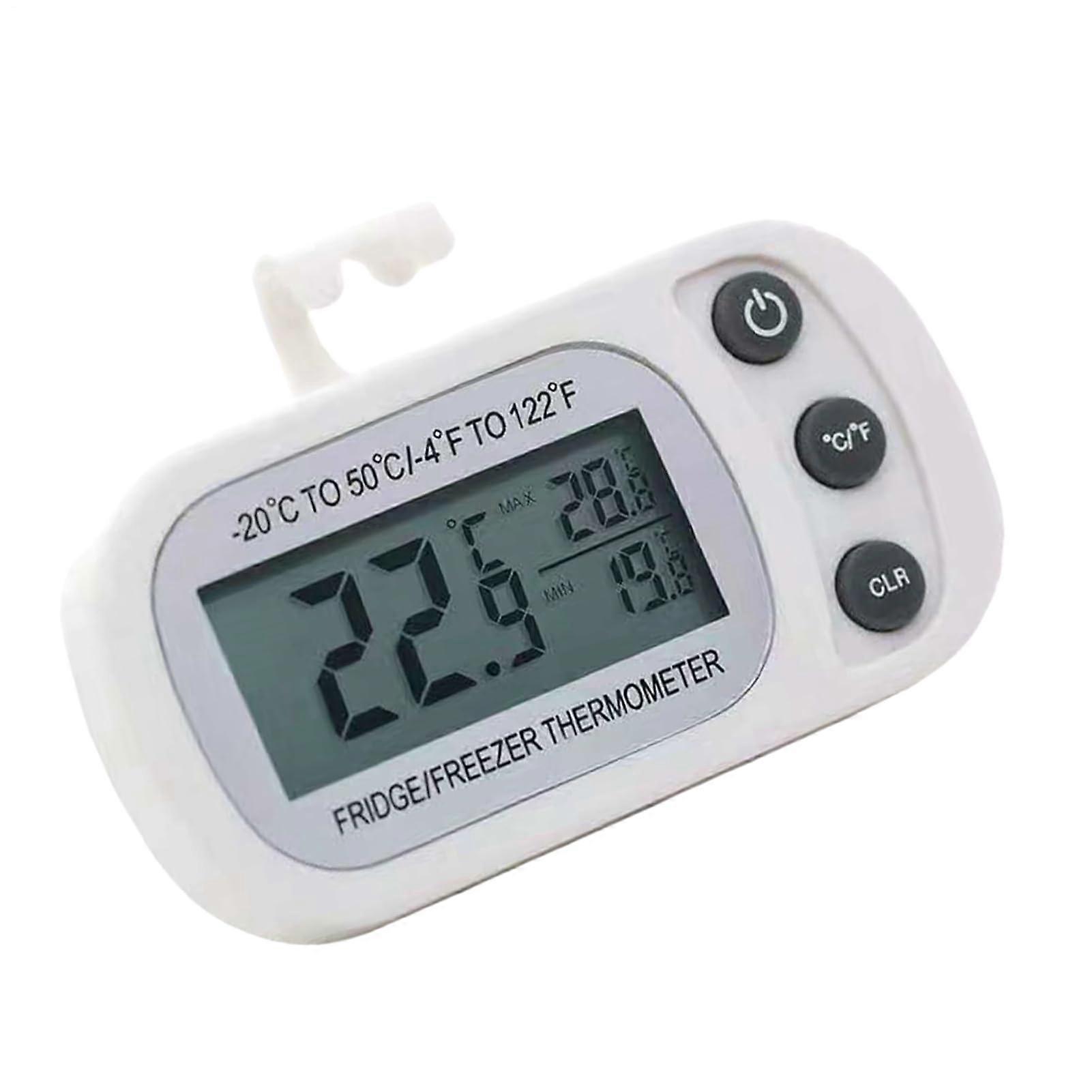 Fridge Temperature Gauge Waterproof Digital Thermometer With Max/Min Recording Large LCD Display For Kitchen/Restaurants